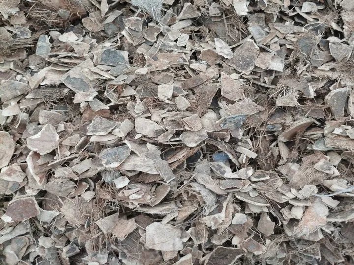 Crushed coconut shells