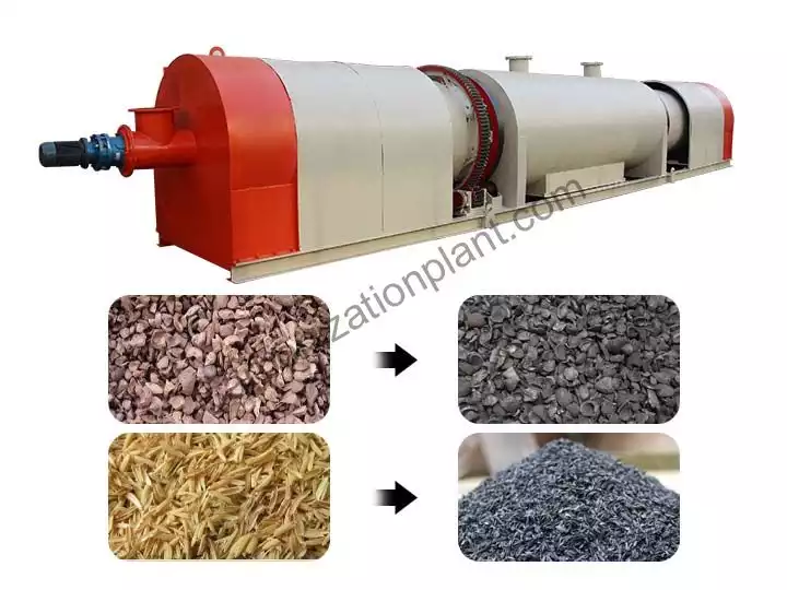 continuous charcoal making kiln