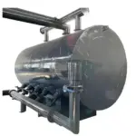 Horizontal charcoal making machine